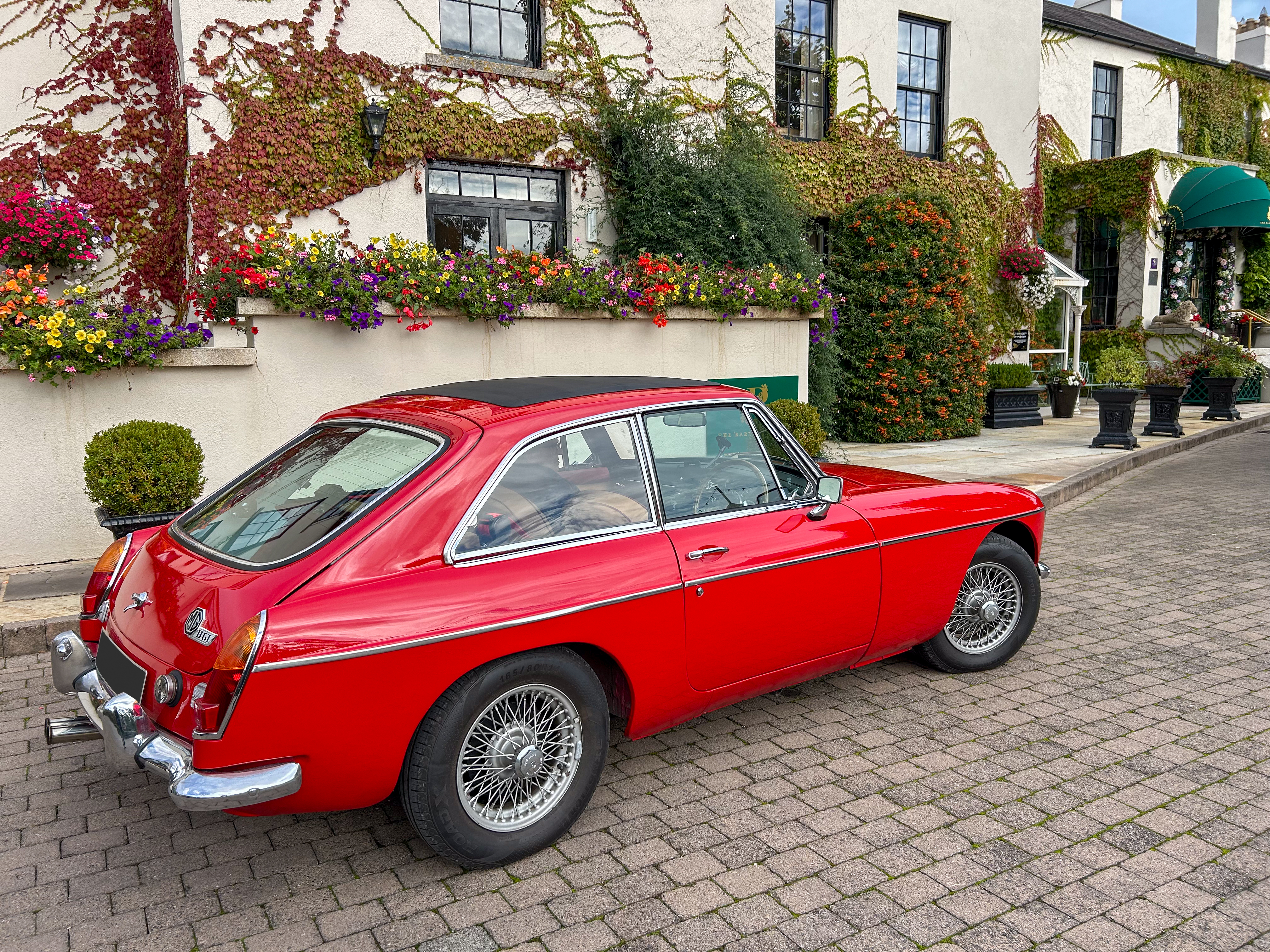 1969 MGB GT rear three-quarter view